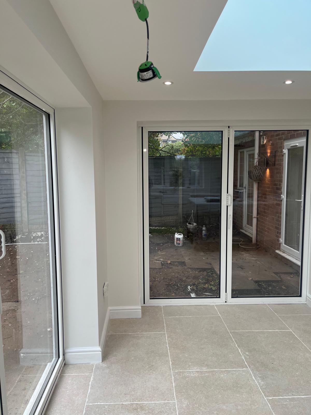 Rear extension with bi-fold doors completed by 4D Construction